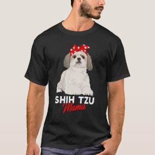 Shih Tzu Mama Schattige Shih Tzu Dog Mom Funny Wom T-shirt