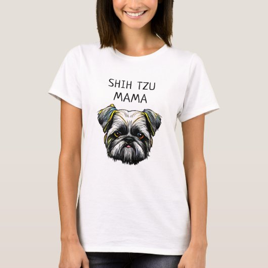 Shih Tzu Mama T-shirt (Voorkant)