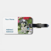 Shih Tzu Meisje Bagage Label (Achterkant horizontaal)