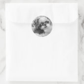 Shih Tzu Meisje Zwart-wit Stickers (Tas)