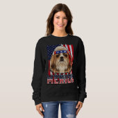 Shih tzu merica 4 juli hond trui (Voorkant volledig)
