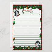 Shih Tzu Merry Kerstmis Briefpapier! Briefpapier (Voorkant / Achterkant)