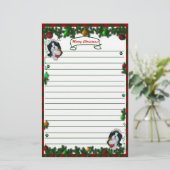 Shih Tzu Merry Kerstmis Briefpapier! Briefpapier (Staand voorkant)