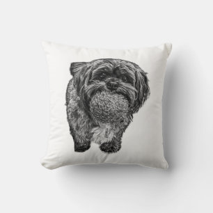 Shih Tzu met Bal Hond Kunst Worp Kussen