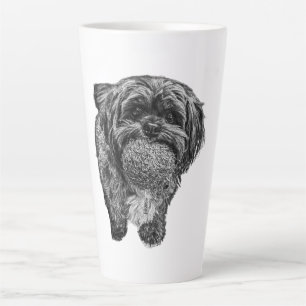 Shih Tzu met Bal Zwart & Wit Kunst Mok