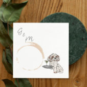 Shih Tzu met een martini cocktail Servet