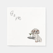 Shih Tzu met een martini cocktail Servet (Voorkant)