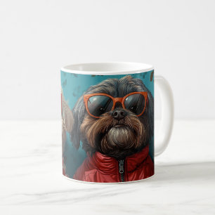 Shih Tzu met hart Rozen Valentijnsdag Koffiemok