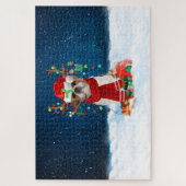 Shih Tzu met kerstcadeaus Legpuzzel (Verticaal)