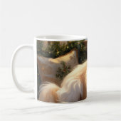 Shih Tzu met kerstverlichting Vakantie Koffiemok (Links)