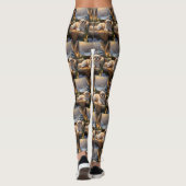 Shih Tzu met kerstverlichting Vakantie Leggings (Achterkant)