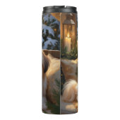 Shih Tzu met kerstverlichting Vakantie Thermosbeker (Achterkant)