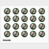 Shih Tzu met lentebloemen Ronde Sticker (Vel)