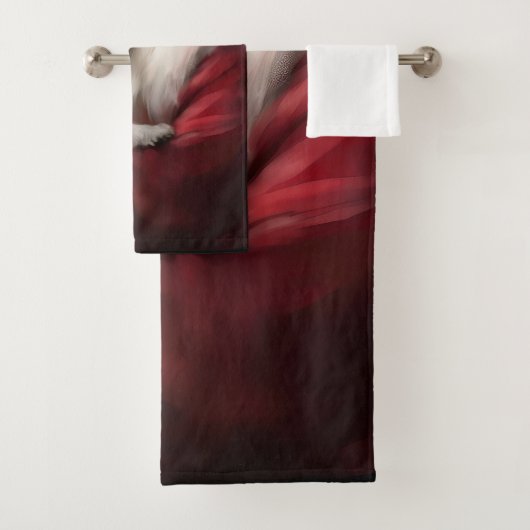 Shih Tzu Met Sinterklaas Feestelijke Kerstmis Bad Handdoek (Insitu)