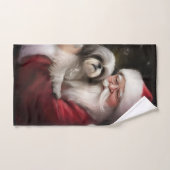 Shih Tzu Met Sinterklaas Feestelijke Kerstmis Bad Handdoek (Handdoek)