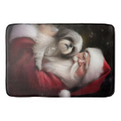 Shih Tzu Met Sinterklaas Feestelijke Kerstmis Badmat (Voorkant)