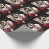 Shih Tzu Met Sinterklaas Feestelijke Kerstmis Cadeaupapier (Hoek)