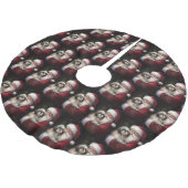 Shih Tzu Met Sinterklaas Feestelijke Kerstmis Kerstboom Rok (Gekanteld)