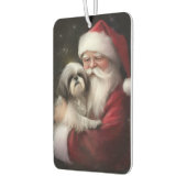 Shih Tzu Met Sinterklaas Feestelijke Kerstmis Luchtverfrisser (Links)