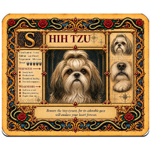 Shih Tzu, Middeleeuwse Bestiarium Kunst Muismat