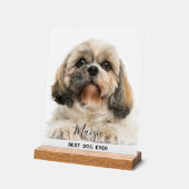 Shih Tzu Moeder Gepersonaliseerde Pet Dog Foto Acryl Bord (Hoek)