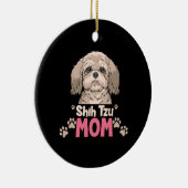 Shih Tzu Moeder Keramisch Ornament (Rechts)