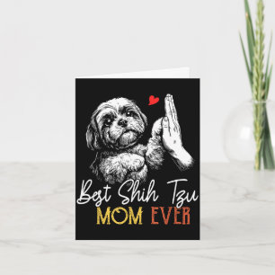 Shih tzu moeder ooit grappige hond mama moederdag kaart