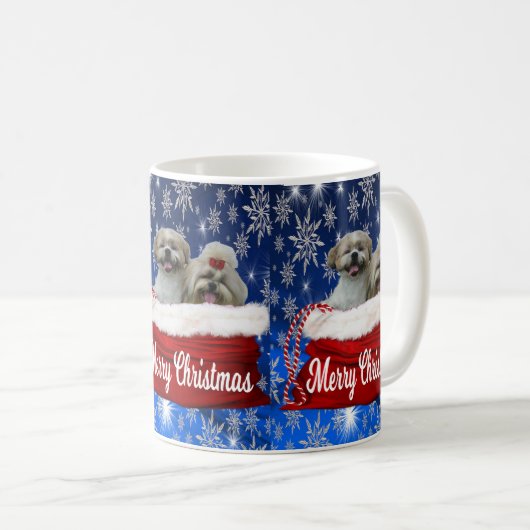 Shih tzu Mok Kerstmis (Voorkant rechts)