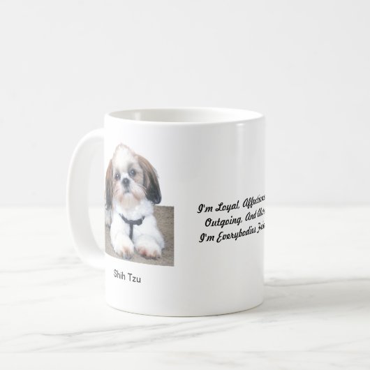 Shih Tzu-Mok - met twee afbeeldingen en een motief Koffiemok (Voorkant links)