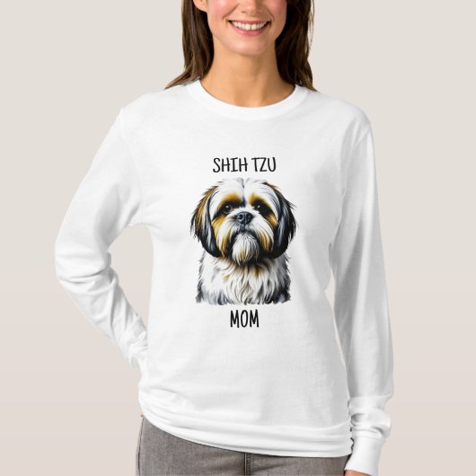 Shih Tzu Mom | HONDENLIEFHEBBERS T-shirt (Voorkant)