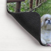 Shih Tzu Mousepad Purple Flowers Muismat (Hoek)