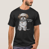 Shih Tzu Mummy Halloween Dog T-shirt (Voorkant)