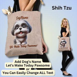 Shih Tzu - Naam hond toevoegen, tekst wijzigen Tote Bag