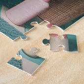 Shih Tzu neemt een bubbelbad Legpuzzel (Zijkant)