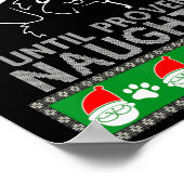 Shih Tzu Nice tot bewezen Naughty Ugandekerst Poster (Hoek)
