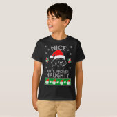 Shih Tzu Nice tot bewezen Naughty Ugandekerst T-shirt (Voorkant volledig)