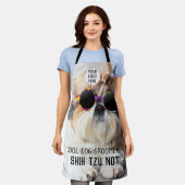 Shih Tzu Niet Cool hond Trimmer Aangepaste tekst l Schort (Gedragen)