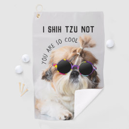 Shih Tzu Niet leuk knuffel hond liefhebbers Aangep Golfhanddoek