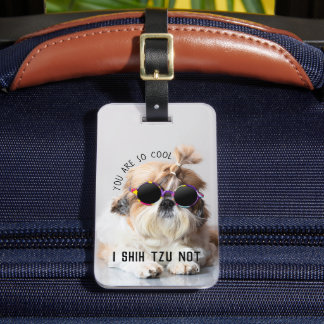 Shih Tzu Niet leuk leuke hondenliefhebbers Custom Bagagelabel