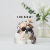 Shih Tzu Niet leuk leuke hondenliefhebbers Custom Briefkaart (Staand voorkant)