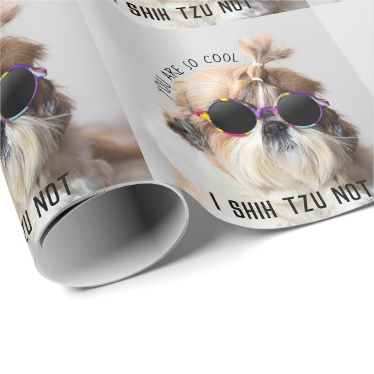Shih Tzu Niet leuk leuke hondenliefhebbers Custom  Cadeaupapier (Rol Hoek)