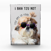 Shih Tzu Niet leuk leuke hondenliefhebbers Custom  Fotoblokken (Voorkant)