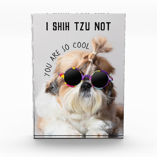 Shih Tzu Niet leuk leuke hondenliefhebbers Custom  Fotoblokken (Voorkant)