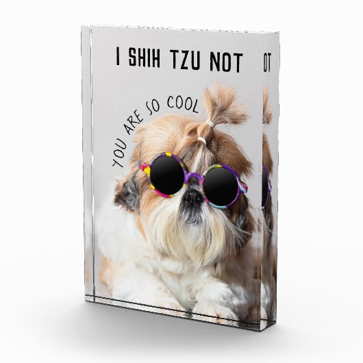 Shih Tzu Niet leuk leuke hondenliefhebbers Custom  Fotoblokken (Rechts)