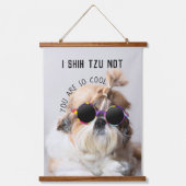 Shih Tzu Niet leuk leuke hondenliefhebbers Custom  Hangend Wandkleed (Voorkant)