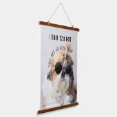 Shih Tzu Niet leuk leuke hondenliefhebbers Custom  Hangend Wandkleed (Gebogen)