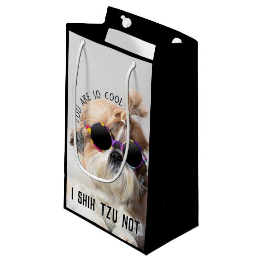 Shih Tzu Niet leuk leuke hondenliefhebbers Custom  Klein Cadeauzakje (Voorkant Gekanteld)