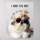 Shih Tzu Niet leuk leuke hondenliefhebbers Custom  Poster (Voorkant)