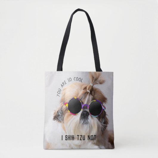 Shih Tzu Niet leuk leuke hondenliefhebbers Custom Tote Bag (Voorkant)