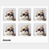 Shih Tzu Niet leuk leuke hondenliefhebbers Custom Vierkante Sticker (Vel)